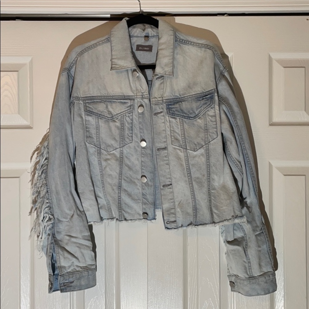 DL1961 denim/jean jacket with fringe